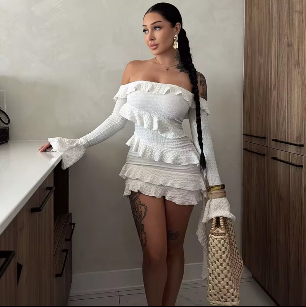 White Sands Ruffle Dress